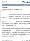Cover page: Effect of heterocycle content on metal binding isostere coordination