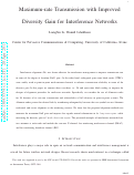 Cover page: Maximum-Rate Transmission with Improved Diversity Gain for Interference Networks