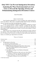 Cover page: Only YOU Can Prevent Immigration Detention: Analyzing the Ways Environmental Laws Can Close or Prevent the Opening of Toxic and Dehumanizing Immigration Detention Centers