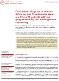 Cover page: Concomitant diagnosis of immune deficiency and Pseudomonas sepsis in a 19 month old with ecthyma gangrenosum by host whole-genome sequencing