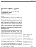 Cover page: From Theory to Practice: Gathering Evidence for the Validity of Data Collected with the Interdisciplinary Science Rubric (IDSR).