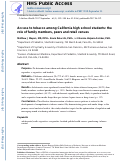 Cover page: Access to Tobacco Among California High School Students: The Role of Family Members, Peers, and Retail Venues