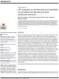 Cover page: LRP receptors in chondrocytes are modulated by simulated microgravity and cyclic hydrostatic pressure