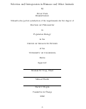 Cover page: Selection and Introgression in Humans and Other Animals