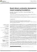 Cover page: Event-driven contrastive divergence: neural sampling foundations