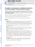 Cover page: Fludarabine, cyclophosphamide, and multiple‐dose rituximab as frontline therapy for chronic lymphocytic leukemia