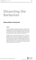 Cover page: Dissecting the Barbarian