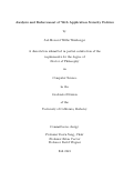 Cover page: Analysis and Enforcement of Web Application Security Policies