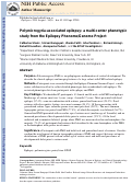 Cover page: Polymicrogyria-associated epilepsy: a multicenter phenotypic study from the Epilepsy Phenome/Genome Project.