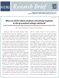 Cover page: Why are all the black students still sitting together in the proverbial college cafeteria: A look at research information the figurative question being taken by the Supreme Court in Fisher