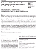 Cover page: Estimation of Kidney Function in Patients With Multiple Myeloma: Implications for Lenalidomide Dosing