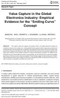 Cover page: Value Capture in the Global Electronics Industry: Empirical Evidence for the “Smiling Curve” Concept