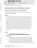 Cover page: Age-Related Effects on Cross-Modal Duration Perception