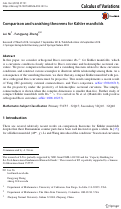 Cover page: Comparison and vanishing theorems for Kähler manifolds