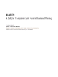 Cover page: CLARITY:A Call for Transparency in Marine Diamond Mining