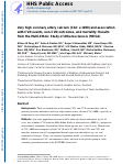 Cover page: Very High Coronary Artery Calcium (≥1000) and Association With Cardiovascular Disease Events, Non–Cardiovascular Disease Outcomes, and Mortality