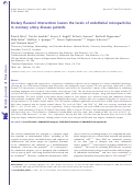 Cover page: Dietary flavanol intervention lowers the levels of endothelial microparticles in coronary artery disease patients