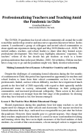 Cover page: Professionalizing Teachers and Teaching Amid the Pandemic in Chile