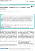 Cover page: Assembling metagenomes, one community at a time