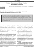 Cover page: Unique Mechanism of Chance Fracture in a Young Adult Male