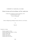 Cover page: Human Learning and Decision-Making, and Their Applications