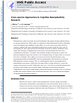 Cover page: Cross-species approaches to cognitive neuroplasticity research