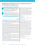Cover page: Neighborhood Influences on Girls’ Obesity Risk Across the Transition to Adolescence
