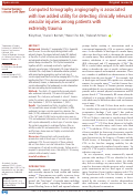 Cover page: Computed tomography angiography is associated with low added utility for detecting clinically relevant vascular injuries among patients with extremity trauma.