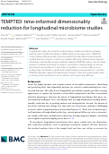 Cover page: TEMPTED: time-informed dimensionality reduction for longitudinal microbiome studies.