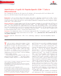 Cover page: Identification of apoB‐100 Peptide‐Specific CD8+ T Cells in Atherosclerosis