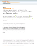 Cover page: Extensive gene content variation in the Brachypodium distachyon pan-genome correlates with population structure