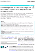 Cover page: Combined protein and transcript single-cell RNA sequencing in human peripheral blood mononuclear cells