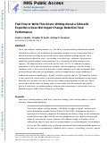 Cover page: Feel Free to Write This Down: Writing About a Stressful Experience Does Not Impair Change Detection Task Performance