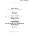 Cover page: Broadening our Understanding of Human Resource Management for Improved Environmental Performance