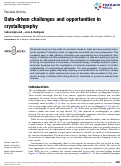 Cover page: Data-driven challenges and opportunities in crystallography