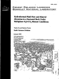 Cover page: Hydrothermal fluid flow and mineral alteration in a fractured rock under multiphase H20 - C02 mixture conditions