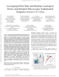 Cover page: Leveraging Probe Data and Machine Learning to Derive and Interpret Macroscopic Fundamental Diagrams Across U.S. Cities