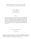 Cover page: The Federal Reserve Is Not Very Constrained by the Lower Bound on Nominal Interest Rates