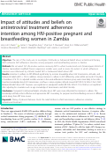 Cover page: Impact of attitudes and beliefs on antiretroviral treatment adherence intention among HIV-positive pregnant and breastfeeding women in Zambia