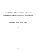 Cover page of Towards Transformative Professional Learning for In-Service Educators: Developing Teacher-Led and Asset-Oriented Professional Learning Communities