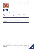 Cover page: Dependent-case assignment could be AGREE