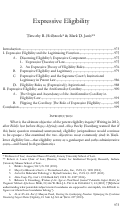 Cover page: Expressive Eligibility