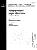 Cover page: Molecular thermodynamics for partitioning of native and denatured proteins in aqueous two-phase systems