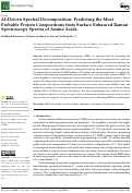 Cover page: AI-Driven Spectral Decomposition: Predicting the Most Probable Protein Compositions from Surface Enhanced Raman Spectroscopy Spectra of Amino Acids.