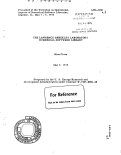 Cover page: THE LAWRENCE BERKELEY LABORATORY NUMERICAL SOFTWARE LIBRARY