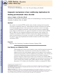 Cover page: Epigenetic mechanisms in fear conditioning: implications for treating post-traumatic stress disorder