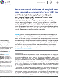 Cover page: Structure-based inhibitors of amyloid beta core suggest a common interface with tau