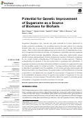 Cover page: Potential for Genetic Improvement of Sugarcane as a Source of Biomass for Biofuels