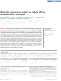 Cover page: Molecular mechanisms underlying cellular effects of human MEK1 mutations