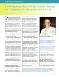 Cover page: Patient Education Council: Enhancing the Quality of Patient Education Through the Development of a Patient Education Council